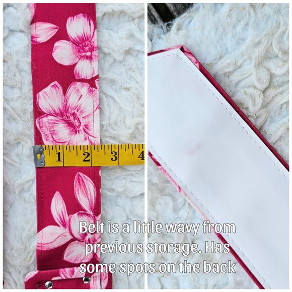 Pink Floral Dress ASOS Size 12 Plunge VNeck Belted Pleats Sleeveless Stretch - Picture 8 of 11